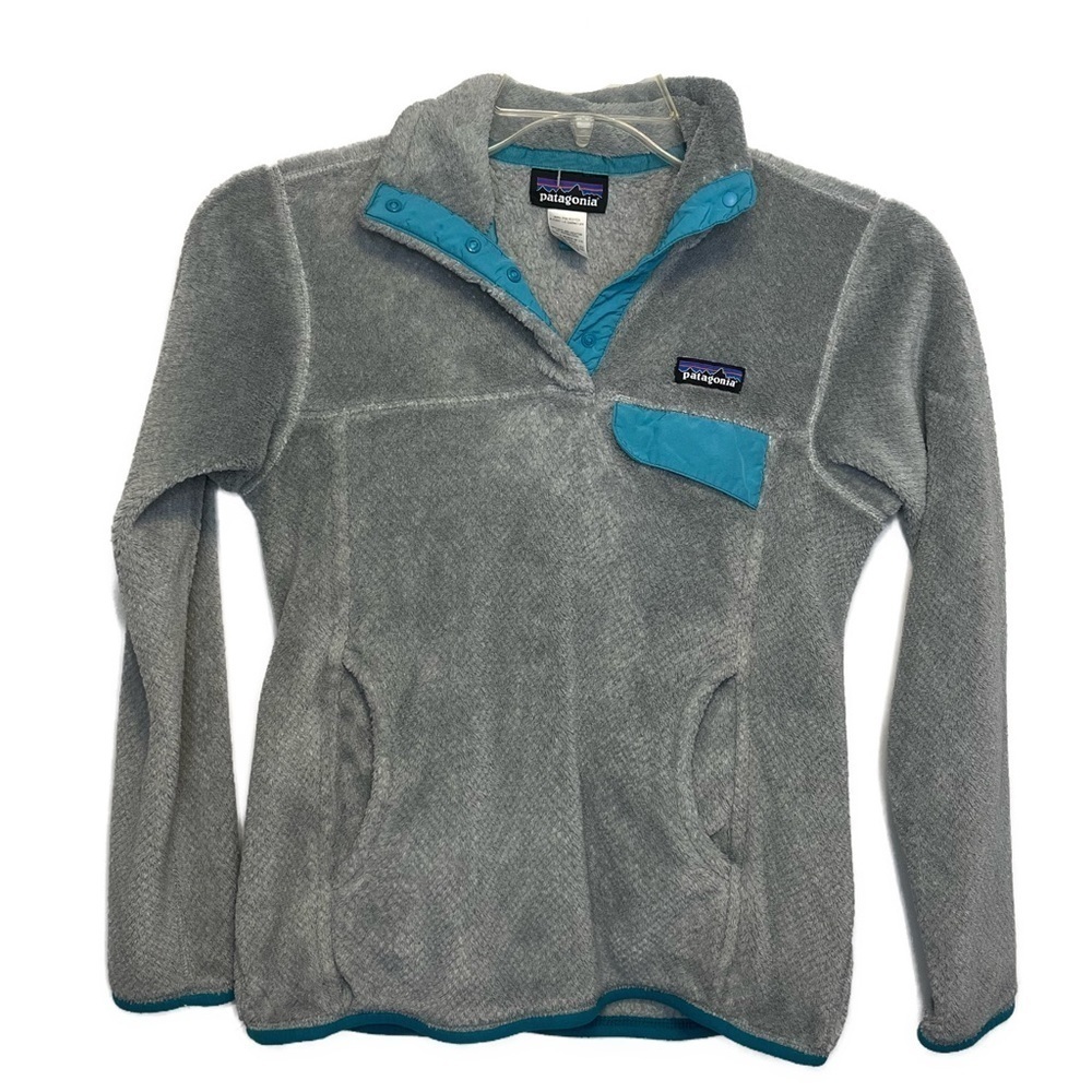 Patagonia Women’s Retool Snap-T Fleece X-Small Grey Teal - Picture 4 of 13